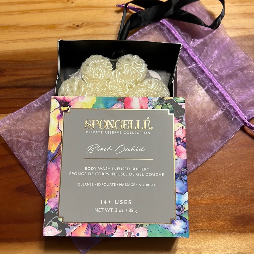 Spongellé Private Reserve Collection BLACK ORCHID Body Sponge Buffer